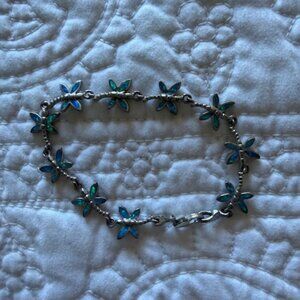 925 dragonfly blue enamel bracelet